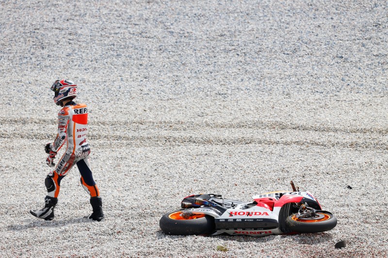 Marc Márquez ha sufrido su primera caída en MotoGP